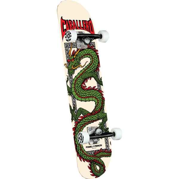 Powell Peralta Steve Caballero Chinese Dragon Ivory Mid Complete Skateboards - 7.5" x 28.65"