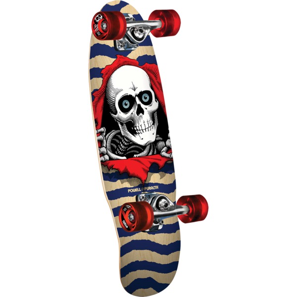 Powell Peralta Mirco Mini Ripper Natural / Blue Cruiser Complete Skateboard - 7.5" x 24"