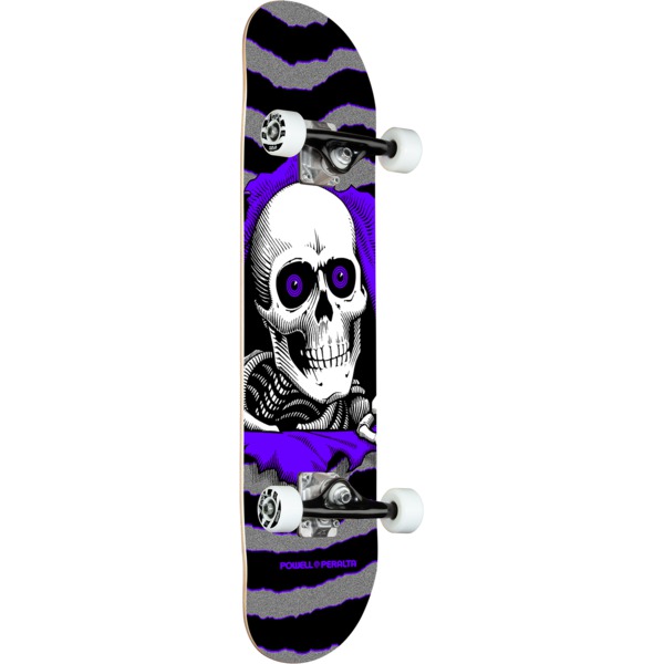 Powell Peralta Ripper Silver / Purple Mid Complete Skateboards - 7.5" x 30.7"