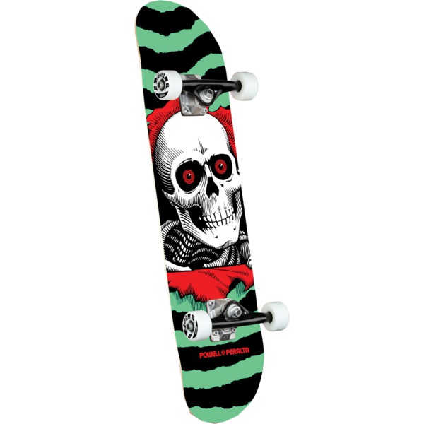 Powell Peralta Ripper Black / Mint Mid Complete Skateboards - 7.5" x 30.7"