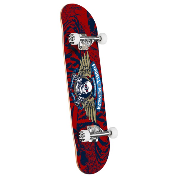 Powell Peralta Winged Ripper Navy / Red / Gold Complete Skateboard - 8" Powell Peralta Winged Ripper Navy / Red / Gold Complete Skateboard - 8"