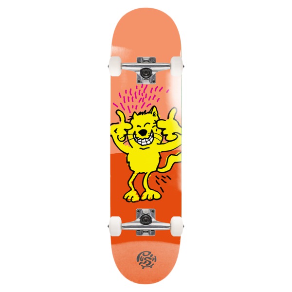 Push Skateboards Chaos Kat Orange Complete Skateboard - 8" Push Skateboards Chaos Kat Orange Complete Skateboard - 8"