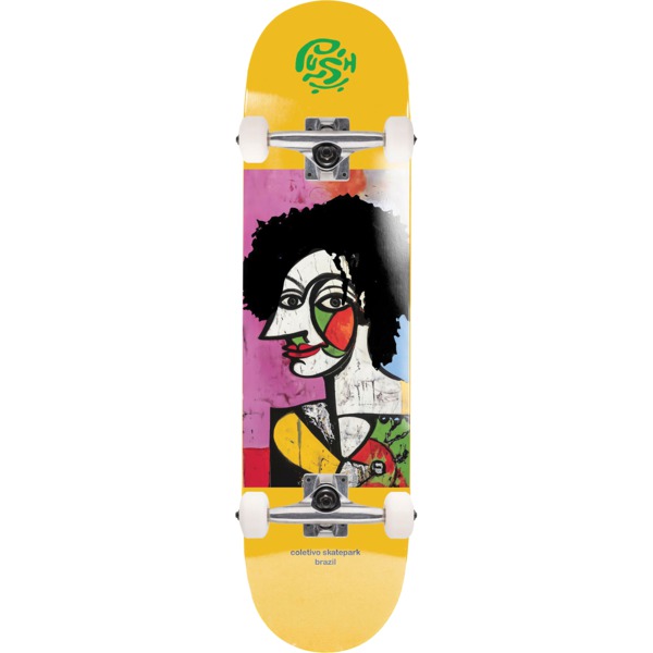 Push Skateboards Skate Life Brazil Yellow Complete Skateboard - 8.5"