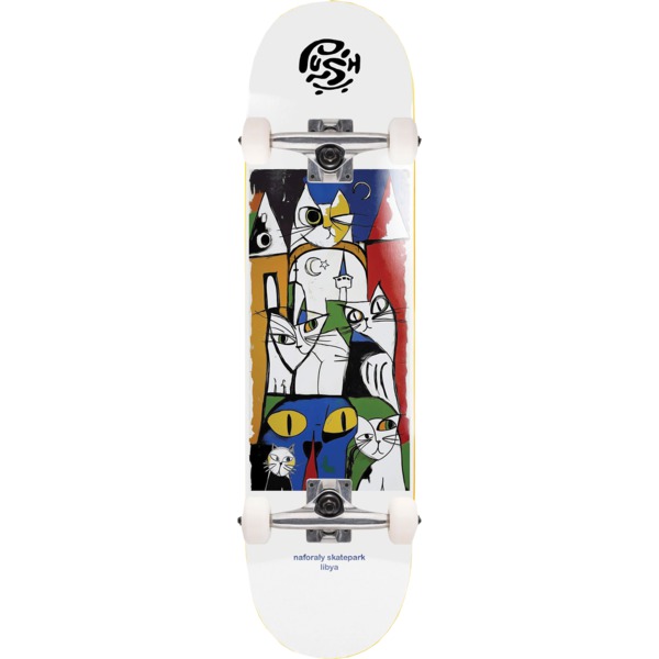 Push Skateboards Skate Life Libya White Complete Skateboard - 8"