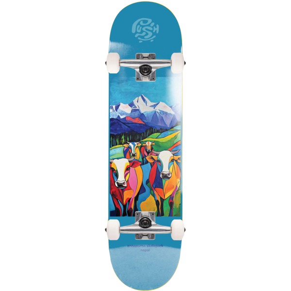 Push Skateboards Skate Life Nepal Light Blue Complete Skateboard - 7.75"