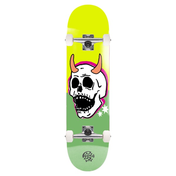 Push Skateboards Skull Horn Green In-Complete Skateboard - 8" Push Skateboards Skull Horn Green In-Complete Skateboard - 8"