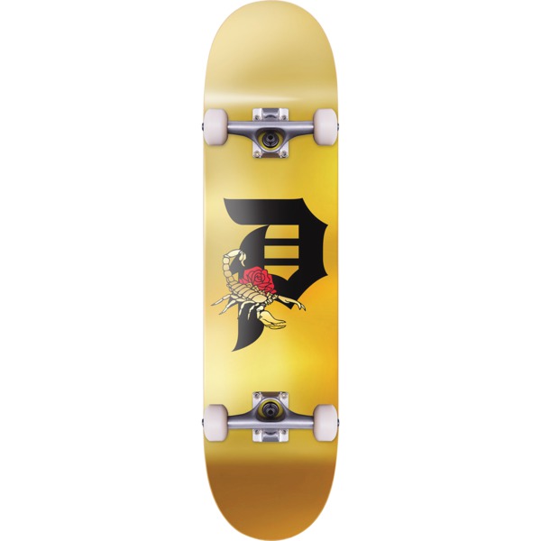 Primitive Skateboarding Dirty P Scorpion Gold Complete Skateboard - 7.75" x 31.875"