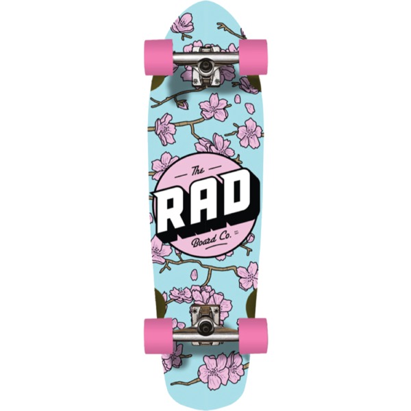 RAD Wheels Cali Cruiser Pink / Blue Cruiser Complete Skateboard - 9.1" x 32"