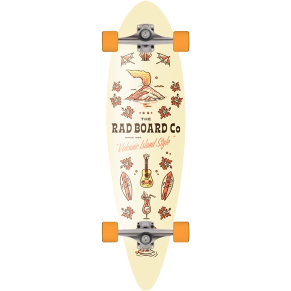 RAD Wheels Pintail Mini Volcano Cruiser Complete Skateboard - 9" x 32"