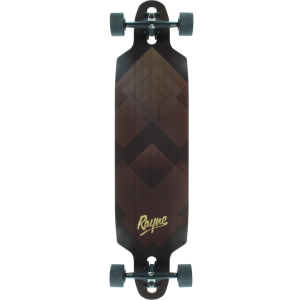 Rayne Skateboards Crush Soft Flex Black Stain Longboard Complete Skateboard - 9.5" x 39"