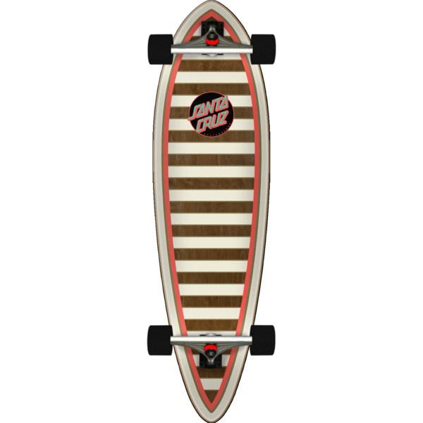 Santa Cruz Skateboards Gold Stripe Pintail Cruiser Complete Skateboard