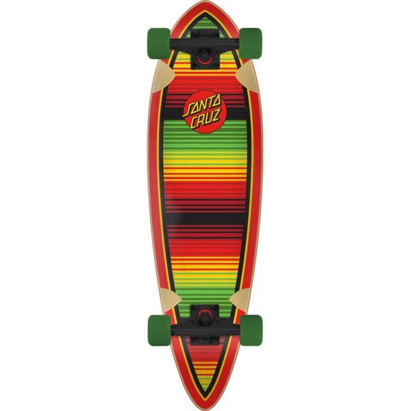 Santa Cruz Skateboards Serape Dot Cruzer Pintail Cruiser Complete Skateboard - 9.2" x 33"