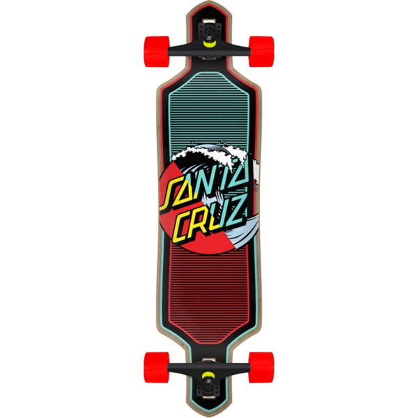 Santa Cruz Skateboards Wave Dot Splice Cruzer Drop Thru Cruiser Complete Skateboard - 9" x 36"
