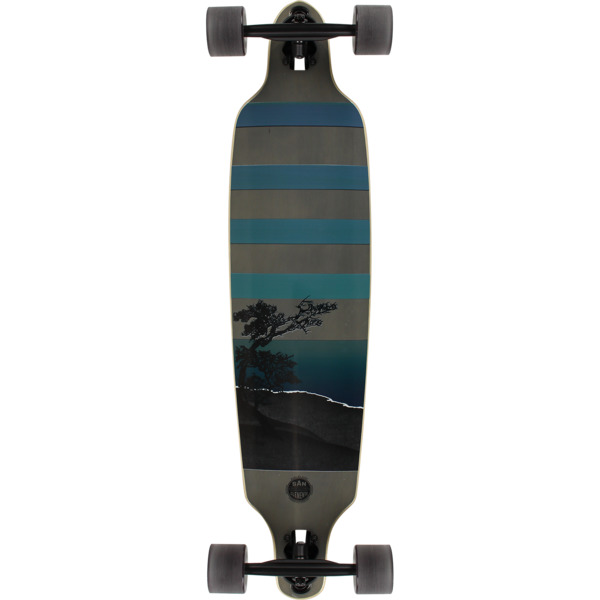 San Clemente Longboards Night Lake Drop Through Longboard Complete Skateboard - 8.5" x 36"