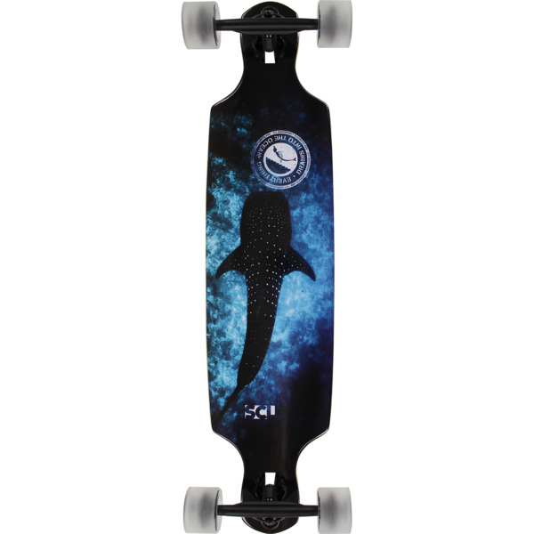 San Clemente Longboards Whale Shark Drop Through Longboard Complete Skateboard - 9" x 36"