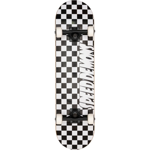 Speed Demons Skateboards Checkers Black / White Mid Complete Skateboards - 7.5" x 31"