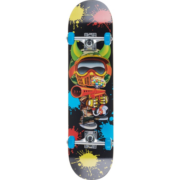 Speed Demons Skateboards Paintballer Black Micro Complete Skateboard - 6.75" x 29.8"