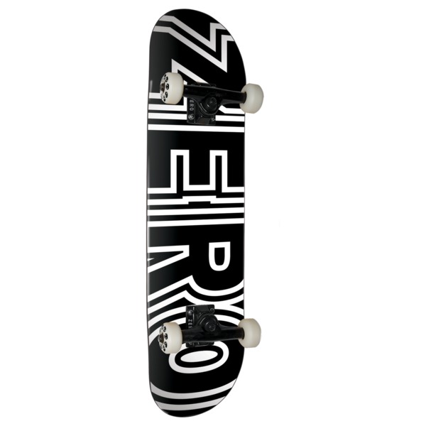 Zero Skateboards Bold Black / White Mid Complete Skateboards - 7.5" Zero Skateboards Bold Black / White Mid Complete Skateboards - 7.5"