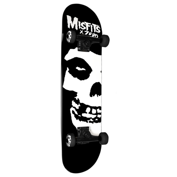 Zero Skateboards Misfits Fiend Skull Black / White Complete Skateboard - 8.25" Zero Skateboards Misfits Fiend Skull Black / White Complete Skateboard - 8.25"