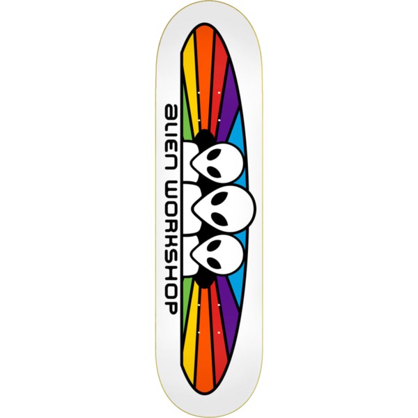 Alien Workshop Skateboards Spectrum White Skateboard Deck - 7.75" x 31.25"