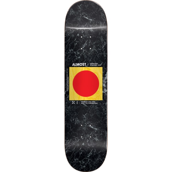 Almost Skateboards Minimalist Black Skateboard Deck Resin-7 - 8.25" x 32"