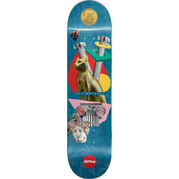 Almost Skateboards Max Geronzi Relics Blue Skateboard Deck Resin-7 - 8.12" x 31.7"