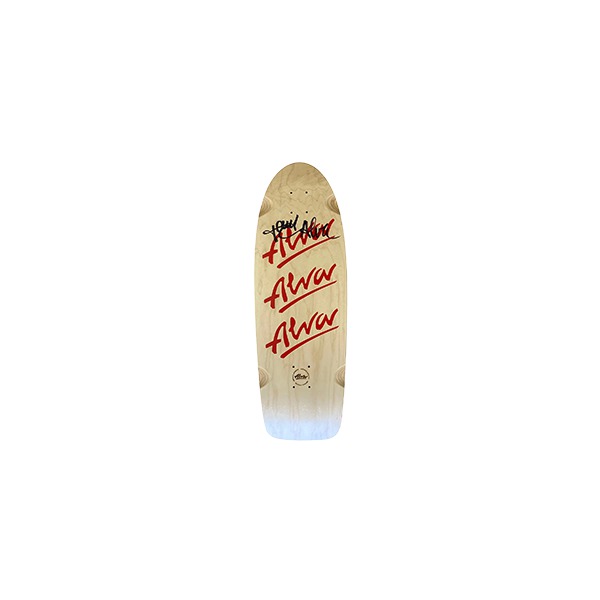 Alva Skateboards 1980 Tri Logo Pig Natural / Red Old School Skateboard Deck - 10" x 30" Alva Skateboards 1980 Tri Logo Pig Natural / Red Old School Skateboard Deck - 10" x 30"