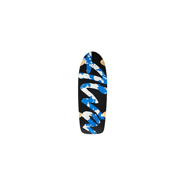 Alva Skateboards Splatter Black / Blue / White Old School Skateboard Deck - 10.5" x 30.5"