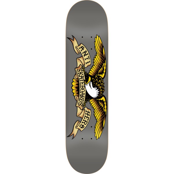 Anti Hero Skateboards Classic Eagle Grey Skateboard Deck - 8.25" x 32"