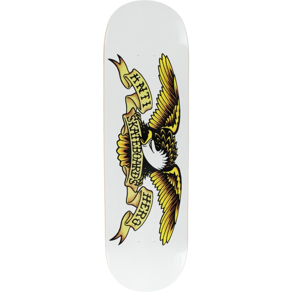 Anti Hero Skateboards Classic Eagle White Skateboard Deck - 8.75" x 32.6"