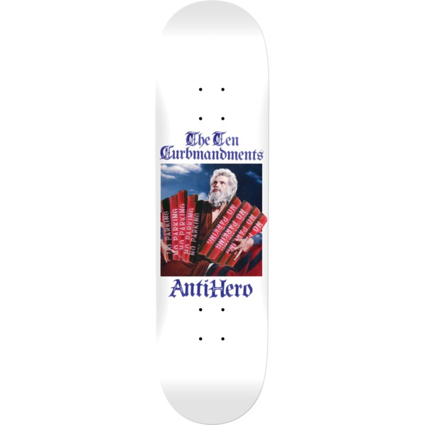 Anti Hero Skateboards Ten Curbmandents Assorted Colors Skateboard Deck Curbsicle - 9" x 33.25"
