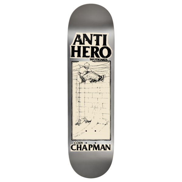 Anti Hero Skateboards Cody Chapman Lance Mountain Art Silver Skateboard Deck DBX - 8.32" Anti Hero Skateboards Cody Chapman Lance Mountain Art Silver Skateboard Deck DBX - 8.32"