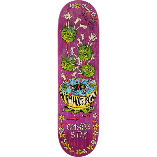 Anti Hero Skateboard Deck Grimple Stix Navy/Cream 8.5" x 32.25" 