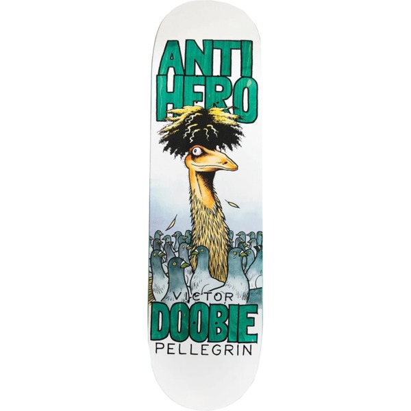 Anti Hero Skateboards Doobie Pellegrin Pigeon White Skateboard Deck - 8.75" x 32.5"