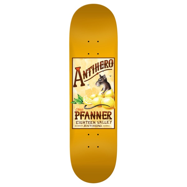 Anti Hero Skateboards Chris Pfanner Homers PT. 2 Yellow Skateboard Deck - 8.25" Anti Hero Skateboards Chris Pfanner Homers PT. 2 Yellow Skateboard Deck - 8.25"