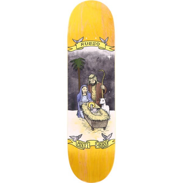 Anti Hero Skateboards Robbie Russo Pigeon Religion Assorted Colors Skateboard Deck - 8.38" x 32.25"
