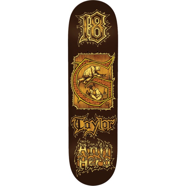 Anti Hero Skateboards Grant Taylor Medieval Brown Skateboard Deck - 8.38"