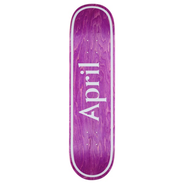 April Skateboards OG Logo Purple Skateboard Deck - 8" April Skateboards OG Logo Purple Skateboard Deck - 8"