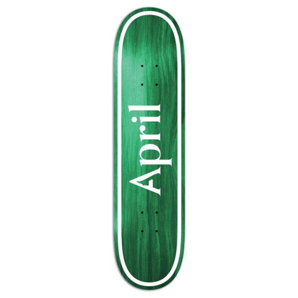 April Skateboards OG Logo Twin Green Skateboard Deck - 8.5" April Skateboards OG Logo Twin Green Skateboard Deck - 8.5"