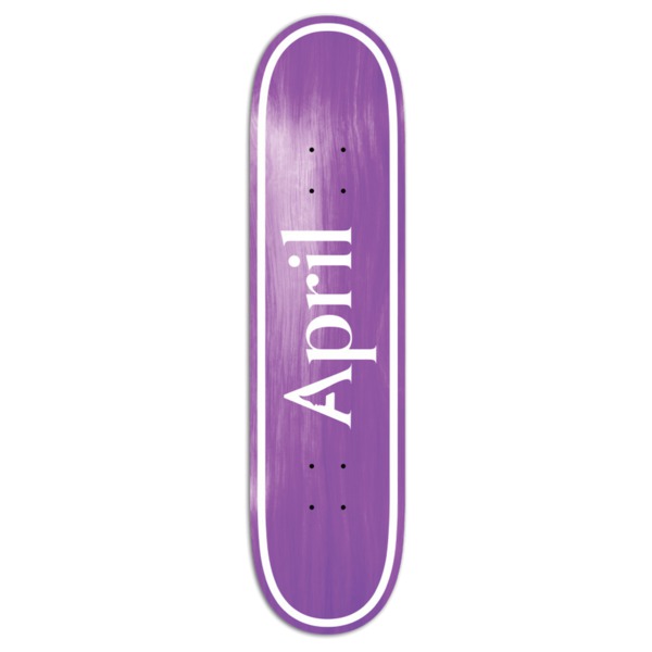 April Skateboards OG Logo Purple Skateboard Deck - 8.5" April Skateboards OG Logo Purple Skateboard Deck - 8.5"