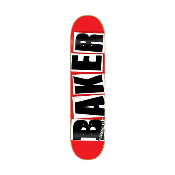 Baker Skateboards Brand Logo Red / Black Skateboard Deck - 7.88" x 31.75"