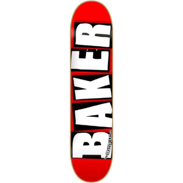Baker Skateboards Brand Logo Red / White Skateboard Deck - 7.3" x 29.49"