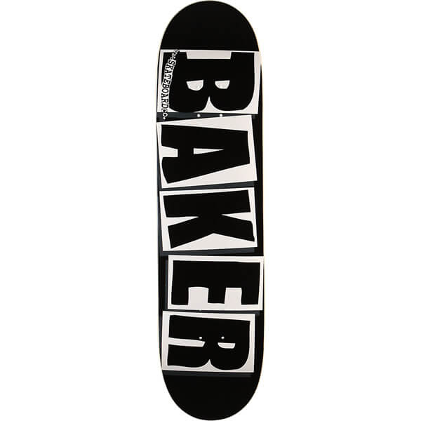 Baker Skateboards Brand Logo Black / White Skateboard Deck - 8.12" x 31.5"