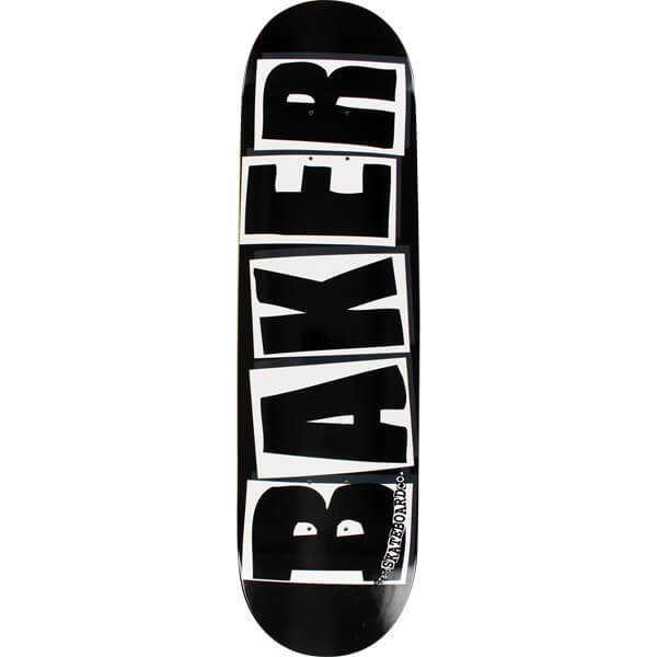 Baker Skateboards Brand Logo Black / White Skateboard Deck - 8.25" x 31.875"