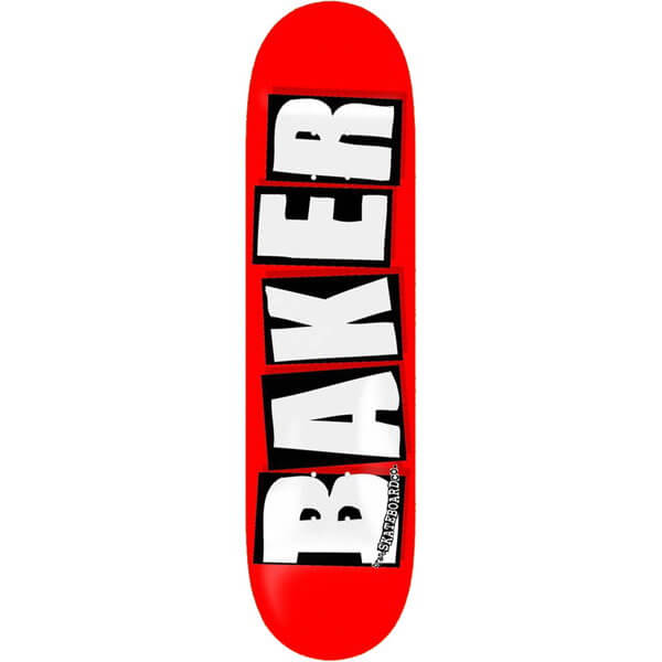 Baker Skateboards Brand Logo Red / White Skateboard Deck - 8.25" x 31.875"