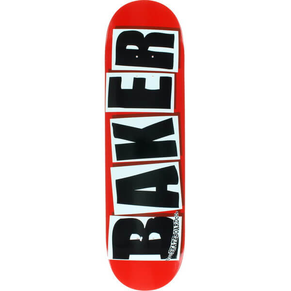 Baker Skateboards Brand Logo Red / Black Skateboard Deck - 8.38" x 32"