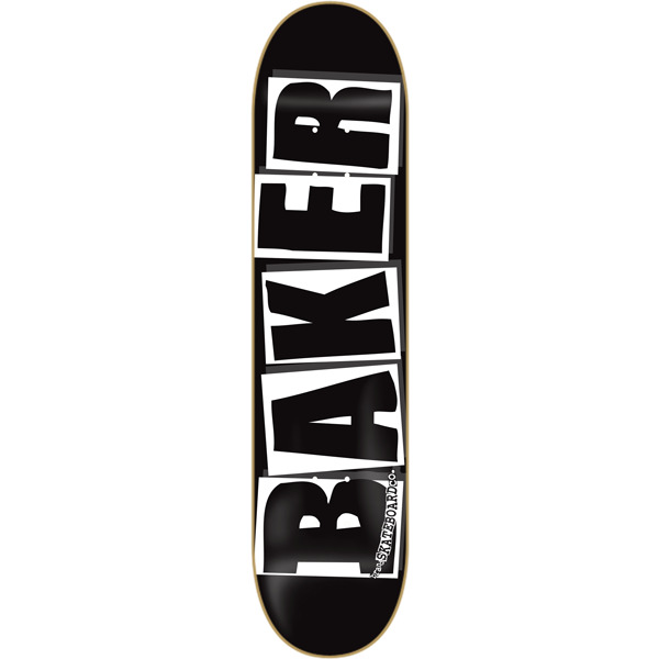 Baker Skateboards Brand Logo Black / White Skateboard Deck - 8.47" x 32"