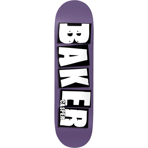 Baker Skateboards Casper Brooker Brand Name Purple Dip Skateboard Deck - 8" x 31.5"