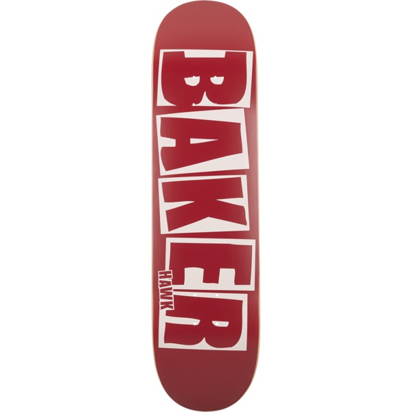 Baker Skateboards Riley Hawk Brand Name Maroon Skateboard Deck B2 - 8" x 32"