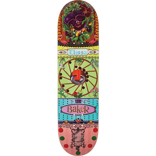 Baker Skateboards Elissa Steamer Ephemera Skateboard Deck - 8.25" Baker Skateboards Elissa Steamer Ephemera Skateboard Deck - 8.25"